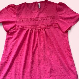 Falechay Pretty Pink Short Sleeve Top